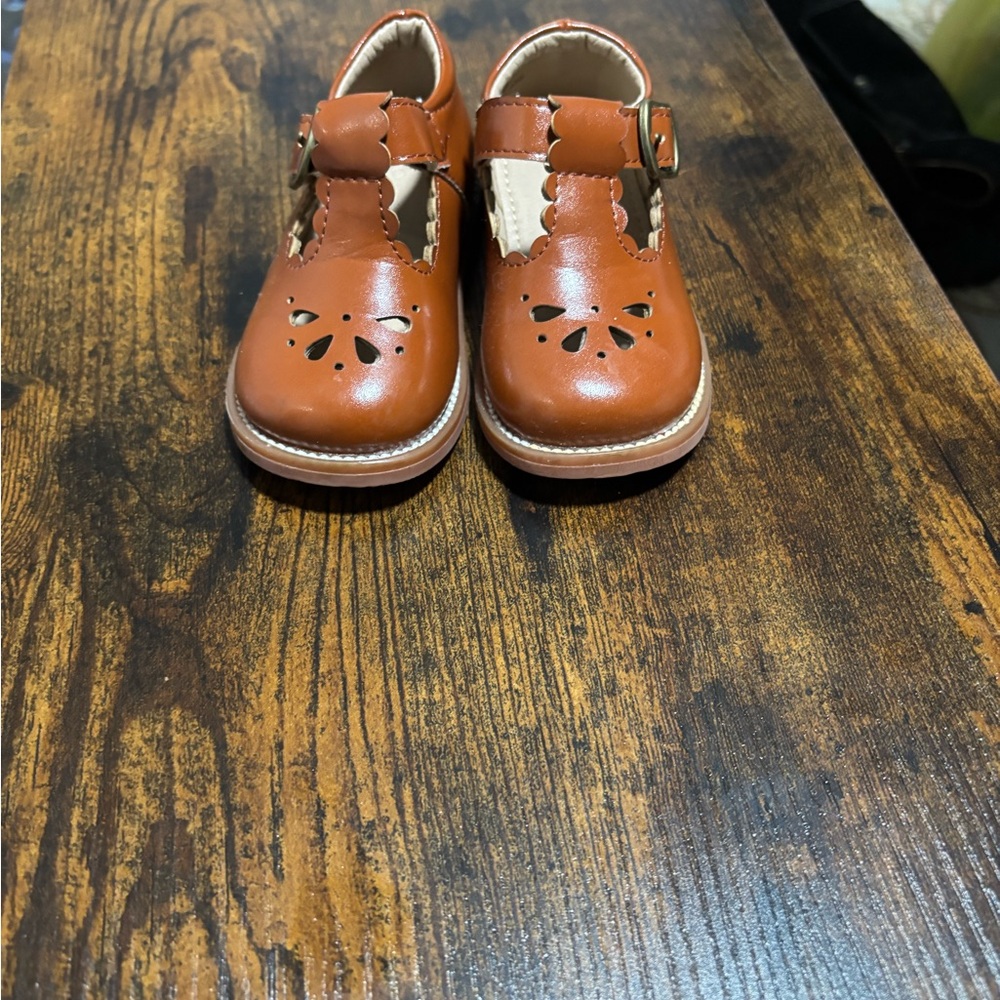 Stylish Tan Kids Dress Shoes